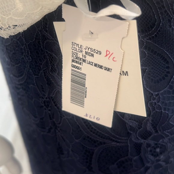 NWT SAMPLE SALE Jenny Yoo 2 piece size 10 Ivory/ Midnight Blue Lace Pristine - Picture 8 of 9